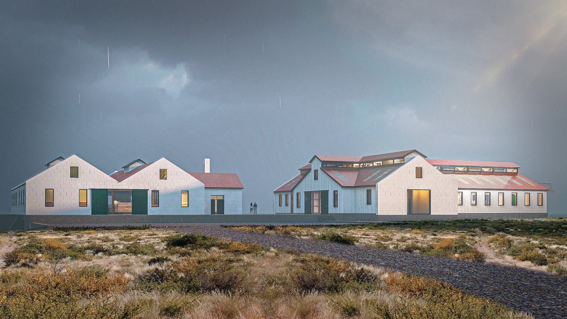Galpón de Esquila — Render exterior
